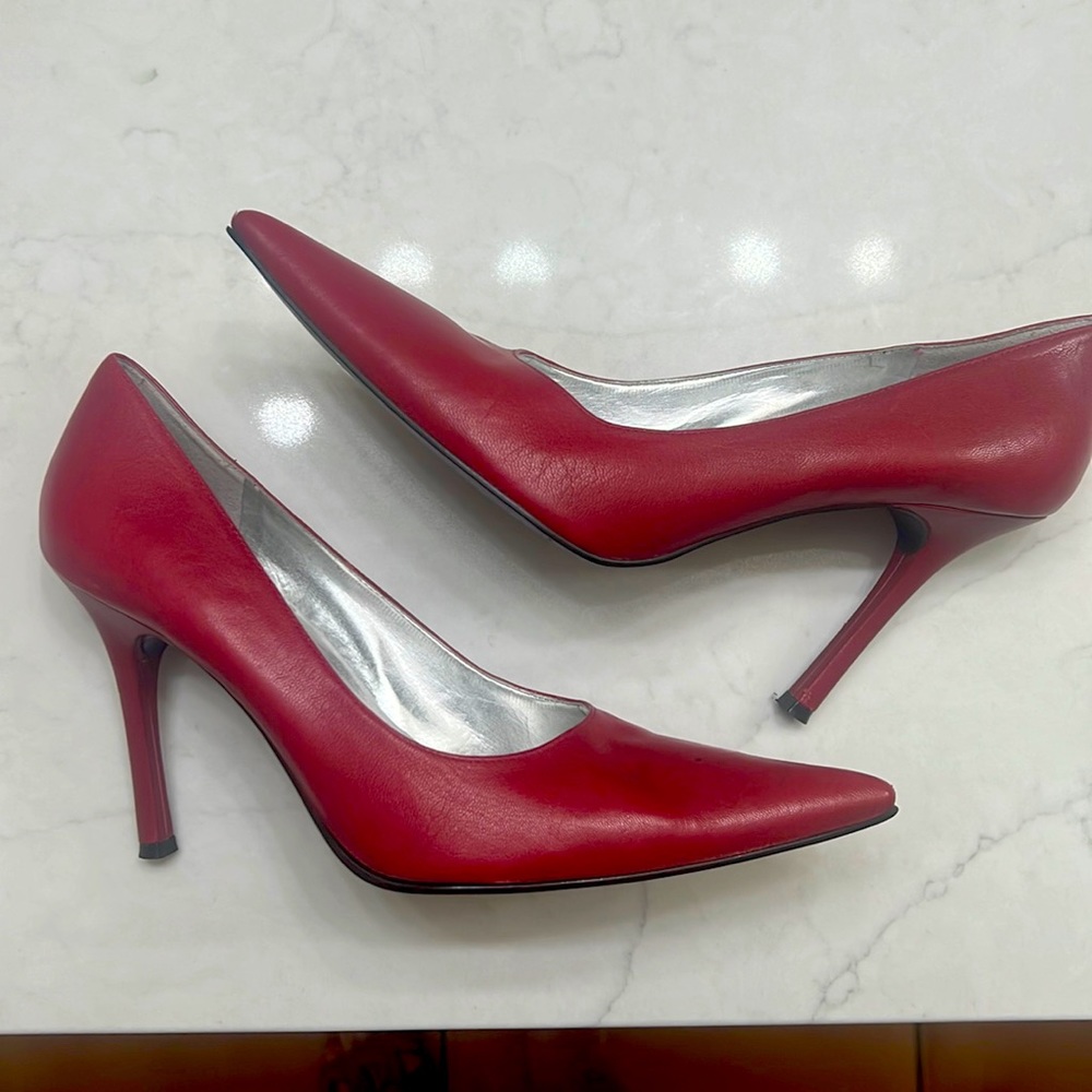 Red high heels shoes